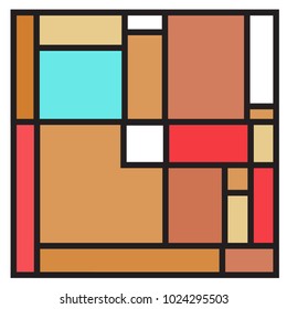 Vector abstract geometric colorful background. Memphis, indian, Brazilian and Mexican pattern.