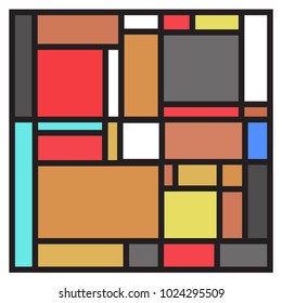 Vector abstract geometric colorful background. Memphis, indian, Brazilian and Mexican pattern.
