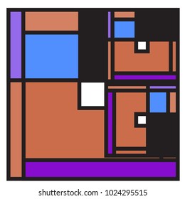 Vector abstract geometric colorful background. Memphis, indian, Brazilian and Mexican pattern.