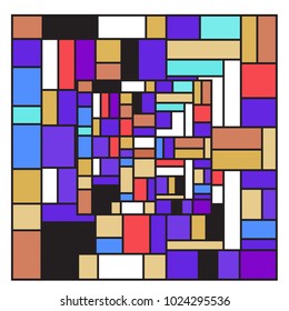 Vector abstract geometric colorful background. Memphis, indian, Brazilian and Mexican pattern.