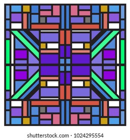 Vector abstract geometric colorful background. Memphis, indian, Brazilian and Mexican pattern.