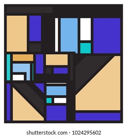 Vector abstract geometric colorful background. Memphis, indian, Brazilian and Mexican pattern.