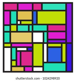 Vector abstract geometric colorful background. Memphis, indian, Brazilian and Mexican pattern.