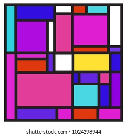 Vector abstract geometric colorful background. Memphis, indian, Brazilian and Mexican pattern.