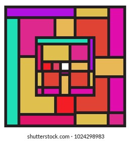 Vector abstract geometric colorful background. Memphis, indian, Brazilian and Mexican pattern.