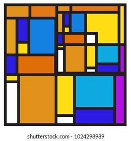 Vector abstract geometric colorful background. Memphis, indian, Brazilian and Mexican pattern.