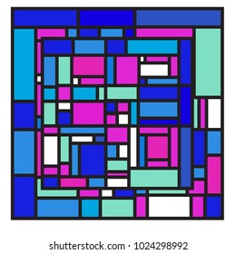 Vector abstract geometric colorful background. Memphis, indian, Brazilian and Mexican pattern.