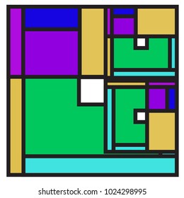 Vector abstract geometric colorful background. Memphis, indian, Brazilian and Mexican pattern.