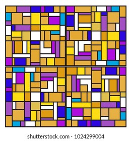 Vector abstract geometric colorful background. Memphis, indian, Brazilian and Mexican pattern.