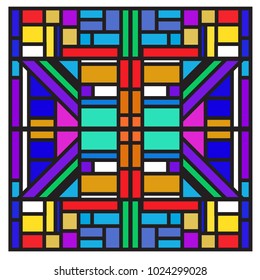 Vector abstract geometric colorful background. Memphis, indian, Brazilian and Mexican pattern.