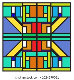 Vector abstract geometric colorful background. Memphis, indian, Brazilian and Mexican pattern.