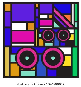 Vector abstract geometric colorful background. Memphis, indian, Brazilian and Mexican pattern.