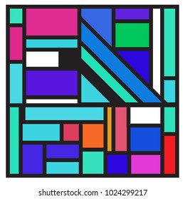 Vector abstract geometric colorful background. Memphis, indian, Brazilian and Mexican pattern.