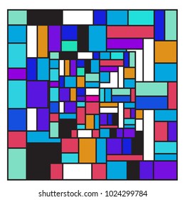 Vector abstract geometric colorful background. Memphis, indian, Brazilian and Mexican pattern.