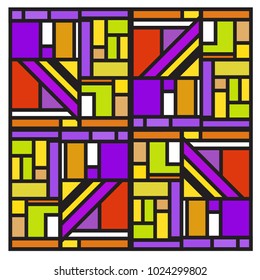 Vector abstract geometric colorful background. Memphis, indian, Brazilian and Mexican pattern.