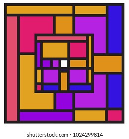 Vector abstract geometric colorful background. Memphis, indian, Brazilian and Mexican pattern.