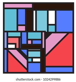 Vector abstract geometric colorful background. Memphis, indian, Brazilian and Mexican pattern.