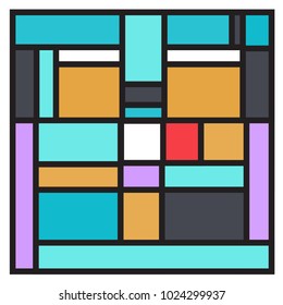 Vector abstract geometric colorful background. Memphis, indian, Brazilian and Mexican pattern.