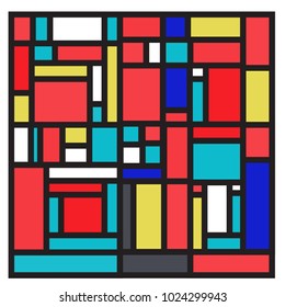 Vector abstract geometric colorful background. Memphis, indian, Brazilian and Mexican pattern.