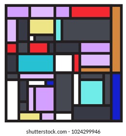 Vector abstract geometric colorful background. Memphis, indian, Brazilian and Mexican pattern.