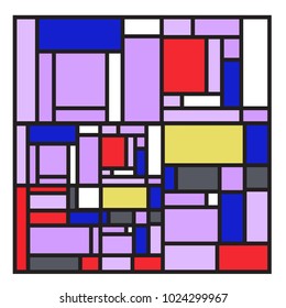 Vector abstract geometric colorful background. Memphis, indian, Brazilian and Mexican pattern.