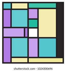 Vector abstract geometric colorful background. Memphis, indian, Brazilian and Mexican pattern.