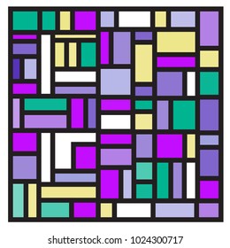 Vector abstract geometric colorful background. Memphis, indian, Brazilian and Mexican pattern.