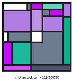Vector abstract geometric colorful background. Memphis, indian, Brazilian and Mexican pattern.