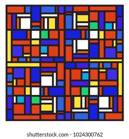 Vector abstract geometric colorful background. Memphis, indian, Brazilian and Mexican pattern.