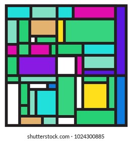 Vector abstract geometric colorful background. Memphis, indian, Brazilian and Mexican pattern.
