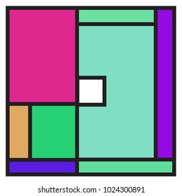 Vector abstract geometric colorful background. Memphis, indian, Brazilian and Mexican pattern.