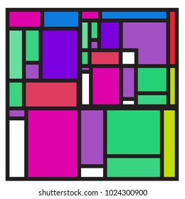 Vector abstract geometric colorful background. Memphis, indian, Brazilian and Mexican pattern.