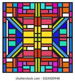 Vector abstract geometric colorful background. Memphis, indian, Brazilian and Mexican pattern.
