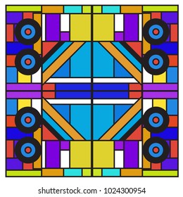 Vector abstract geometric colorful background. Memphis, indian, Brazilian and Mexican pattern.