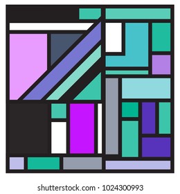 Vector abstract geometric colorful background. Memphis, indian, Brazilian and Mexican pattern.