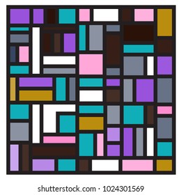Vector abstract geometric colorful background. Memphis, indian, Brazilian and Mexican pattern.