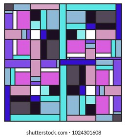 Vector abstract geometric colorful background. Memphis, indian, Brazilian and Mexican pattern.