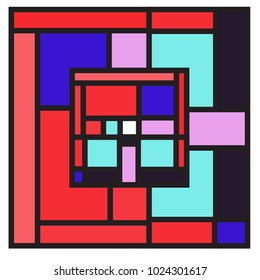 Vector abstract geometric colorful background. Memphis, indian, Brazilian and Mexican pattern.