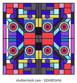 Vector abstract geometric colorful background. Memphis, indian, Brazilian and Mexican pattern.
