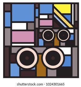 Vector abstract geometric colorful background. Memphis, indian, Brazilian and Mexican pattern.