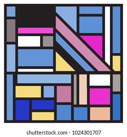 Vector abstract geometric colorful background. Memphis, indian, Brazilian and Mexican pattern.