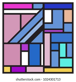 Vector abstract geometric colorful background. Memphis, indian, Brazilian and Mexican pattern.