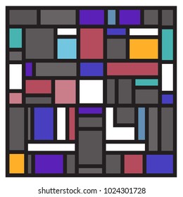 Vector abstract geometric colorful background. Memphis, indian, Brazilian and Mexican pattern.