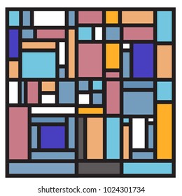 Vector abstract geometric colorful background. Memphis, indian, Brazilian and Mexican pattern.