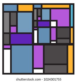 Vector abstract geometric colorful background. Memphis, indian, Brazilian and Mexican pattern.
