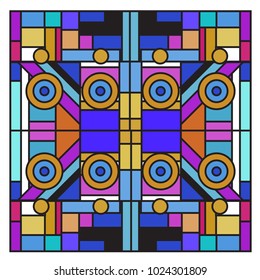Vector abstract geometric colorful background. Memphis, indian, Brazilian and Mexican pattern.