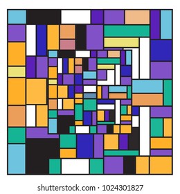 Vector abstract geometric colorful background. Memphis, indian, Brazilian and Mexican pattern.