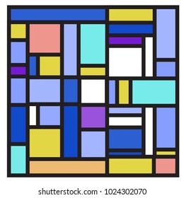 Vector abstract geometric colorful background. Memphis, indian, Brazilian and Mexican pattern.