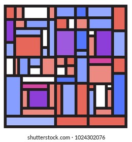Vector abstract geometric colorful background. Memphis, indian, Brazilian and Mexican pattern.
