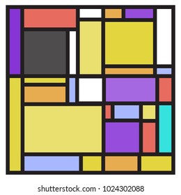 Vector abstract geometric colorful background. Memphis, indian, Brazilian and Mexican pattern.